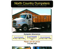 Tablet Screenshot of northcountrydumpsters.com